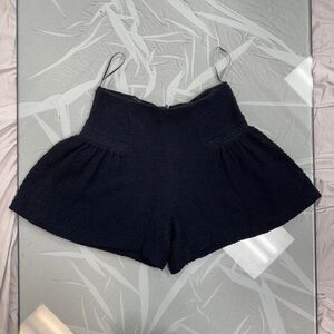 Navy Ruffle Shorts